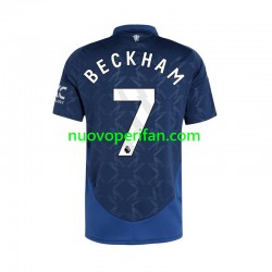 Maglie da Calcio Manchester United Beckham 7 Uomo Trasferta Tenuta 2024-2025 Maniche Corte