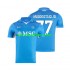 Maglie da Calcio Napoli Khvicha Kvaratskhelia 77 Uomo Prima Tenuta 2024-2025 Maniche Corte