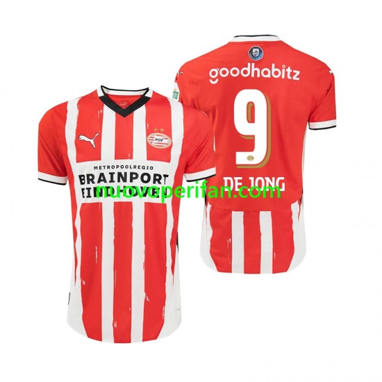 Maglie da Calcio PSV Eindhoven DE JONG 9 Uomo Prima Tenuta 2024-2025 Maniche Corte