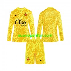 Maglie da Calcio RCD Mallorca Portiere Bambino Alternativa Tenuta 2024-2025 Maniche Lunghe