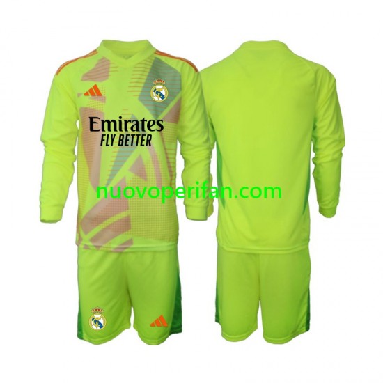 Maglie da Calcio Real Madrid Portiere Bambino Quarta Tenuta 2024-2025 Maniche Lunghe