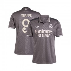Maglie da Calcio Real Madrid Mbappé 9 Uomo Alternativa Tenuta 2024-2025 Maniche Corte