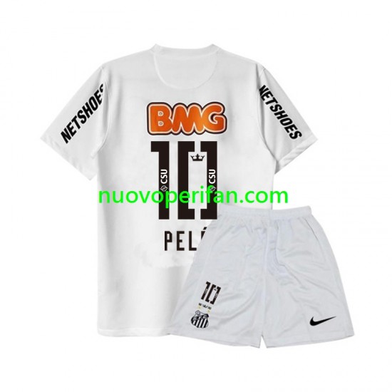 Maglie da Calcio Santos PELE 10 -2012 Retro Bambino Prima Tenuta 2011 Maniche Corte