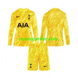Maglie da Calcio Tottenham Hotspur Portiere Bambino Prima Tenuta 2024-2025 Maniche Lunghe
