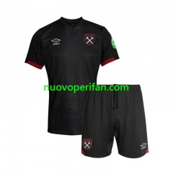 Maglie da Calcio West Ham United Bambino Trasferta Tenuta 2024-2025 Maniche Corte