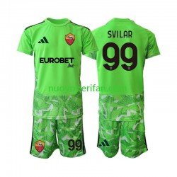 Maglie da Calcio AS Roma Mile Svilar 99 Portiere Bambino Prima Tenuta 2026-2027 Maniche Corte
