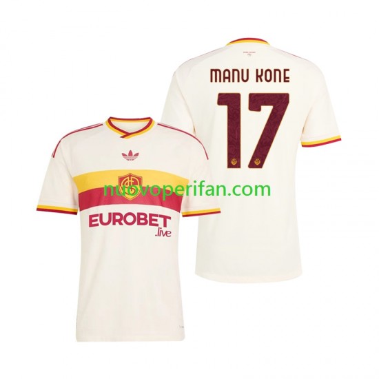 Maglie da Calcio AS Roma Manu Kone 17 Uomo Trasferta Tenuta 2026-2027 Maniche Corte