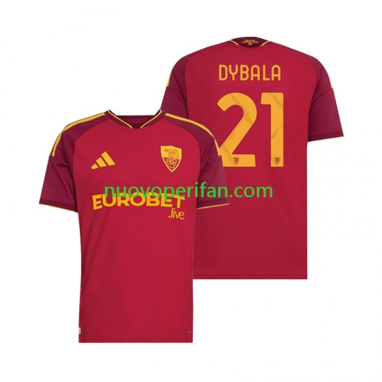 Maglie da Calcio AS Roma Paulo Dybala 21 Uomo Prima Tenuta 2026-2027 Maniche Corte