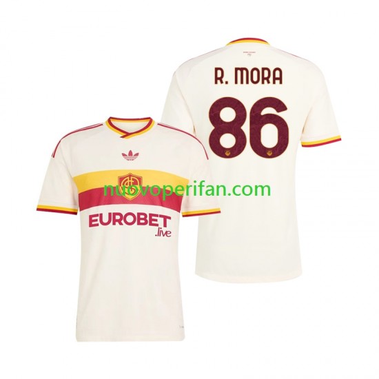Maglie da Calcio AS Roma Rodrigo Mora 86 Uomo Trasferta Tenuta 2026-2027 Maniche Corte