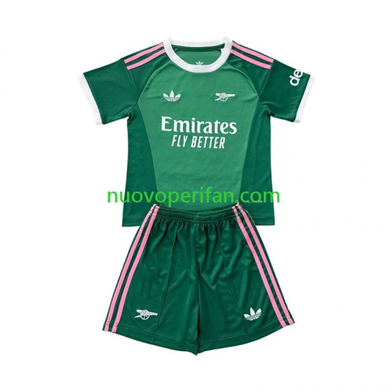 Maglie da Calcio Arsenal Portiere Bambino Alternativa Tenuta 2026-2027 Maniche Corte