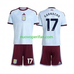 Maglie da Calcio Aston Villa Alejandro Garnacho 17 Bambino Alternativa Tenuta 2026-2027 Maniche Corte