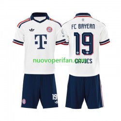 Maglie da Calcio FC Bayern München Alphonso Davies 19 Bambino Trasferta Tenuta 2026-2027 Maniche Corte