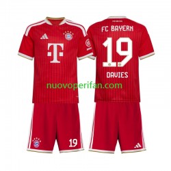 Maglie da Calcio FC Bayern München Alphonso Davies 19 Bambino Prima Tenuta 2026-2027 Maniche Corte