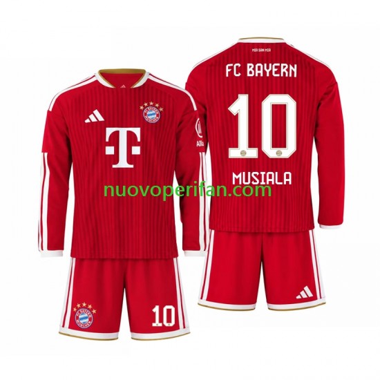 Maglie da Calcio FC Bayern München Jamal Musiala 10 Bambino Prima Tenuta 2026-2027 Maniche Lunghe