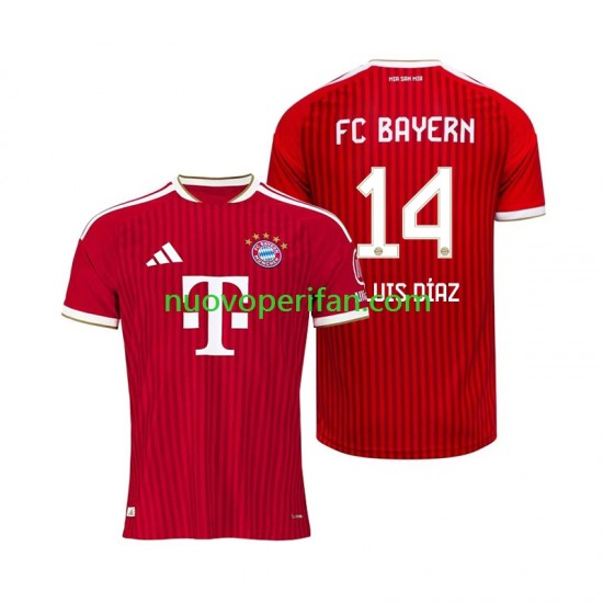 Maglie da Calcio FC Bayern München Luis Diaz 14 Uomo Prima Tenuta 2026-2027 Maniche Corte