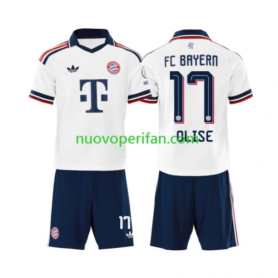 Maglie da Calcio FC Bayern München Michael Olise 17 Bambino Trasferta Tenuta 2026-2027 Maniche Corte