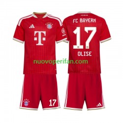 Maglie da Calcio FC Bayern München Michael Olise 17 Bambino Prima Tenuta 2026-2027 Maniche Corte