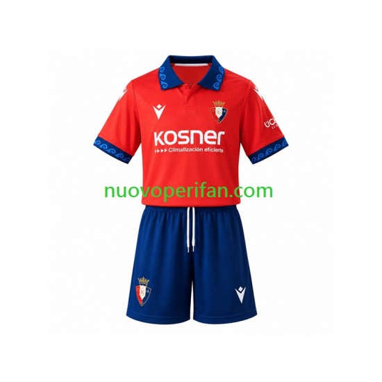 Maglie da Calcio CA Osasuna Bambino Prima Tenuta 2026-2027 Maniche Corte