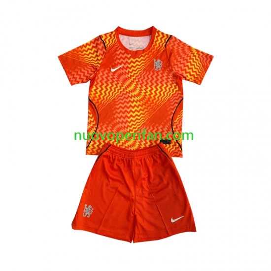 Maglie da Calcio Chelsea Portiere Bambino Trasferta Tenuta 2026-2027 Maniche Corte