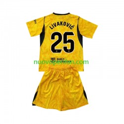 Maglie da Calcio FC Barcelona Dominik Livakovic 25 Portiere Bambino Quarta Tenuta 2026-2027 Maniche Corte