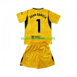 Maglie da Calcio FC Barcelona Joan Garcia 1 Portiere Bambino Quarta Tenuta 2026-2027 Maniche Corte
