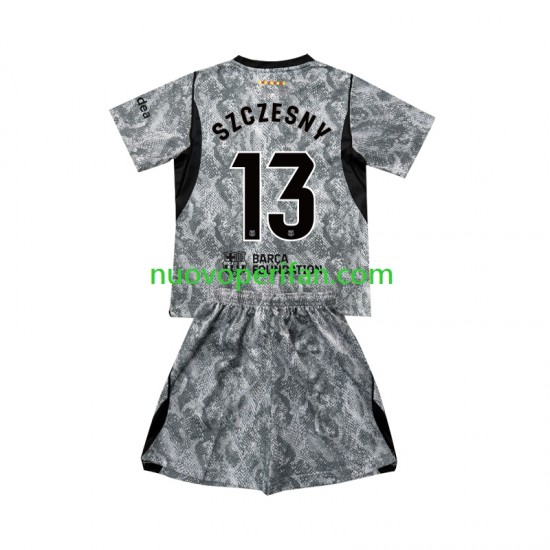 Maglie da Calcio FC Barcelona Wojciech Szczesny 13 Portiere Bambino Trasferta Tenuta 2026-2027 Maniche Corte