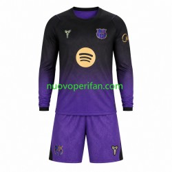 Maglie da Calcio FC Barcelona Bambino Trasferta Tenuta 2026-2027 Maniche Lunghe