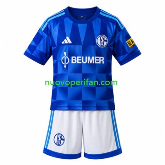 Maglie da Calcio FC Schalke 04 Bambino Prima Tenuta 2026-2027 Maniche Corte