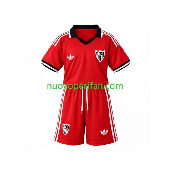 Maglie da Calcio Sevilla FC Retro Bambino Prima Tenuta 2026-2027 Maniche Corte