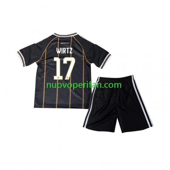 Maglie da Calcio Germania Florian Wirtz 17 Bambino Alternativa Tenuta Mondiali 2026 Maniche Corte