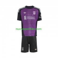 Maglie da Calcio Liverpool Portiere Bambino Trasferta Tenuta 2026-2027 Maniche Corte