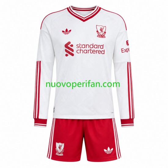 Maglie da Calcio Liverpool Bambino Trasferta Tenuta 2026-2027 Maniche Lunghe