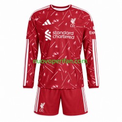 Maglie da Calcio Liverpool Bambino Prima Tenuta 2026-2027 Maniche Lunghe