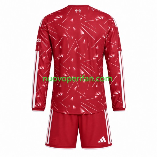 Maglie da Calcio Liverpool Bambino Prima Tenuta 2026-2027 Maniche Lunghe