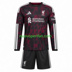 Maglie da Calcio Liverpool Bambino Alternativa Tenuta 2026-2027 Maniche Lunghe