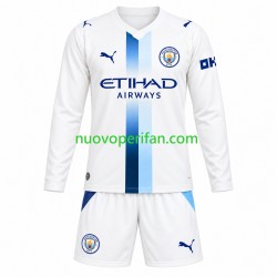 Maglie da Calcio Manchester City Bambino Alternativa Tenuta 2026-2027 Maniche Lunghe