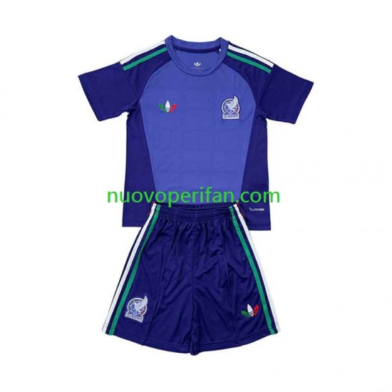 Maglie da Calcio Messico Portiere Bambino Trasferta Tenuta 2026 Maniche Corte