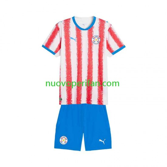 Maglie da Calcio Paraguay Bambino Prima Tenuta 2026 Maniche Corte
