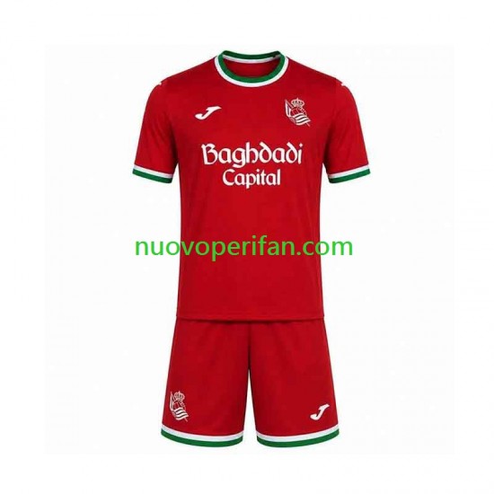 Maglie da Calcio Real Sociedad Bambino Alternativa Tenuta 2026-2027 Maniche Corte