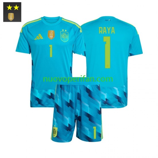 Maglie da Calcio Spagna David Raya 1 Portiere Bambino Prima Tenuta 2026-2027 Maniche Corte