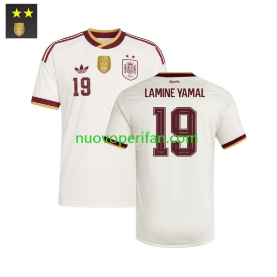 Maglie da Calcio Spagna Lamine Yamal 19 Uomo Trasferta Tenuta 2026-2027 Maniche Corte