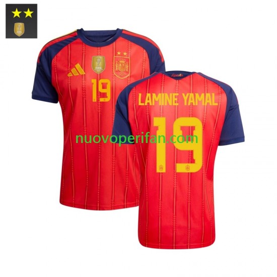Maglie da Calcio Spagna Lamine Yamal 19 Uomo Prima Tenuta 2026-2027 Maniche Corte
