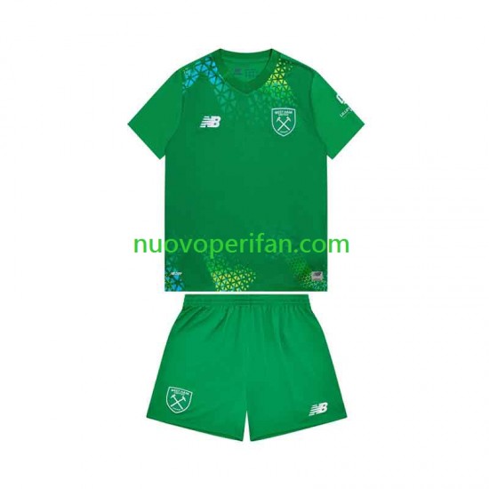 Maglie da Calcio West Ham United Portiere Bambino Prima Tenuta 2026-2027 Maniche Corte