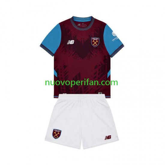 Maglie da Calcio West Ham United Bambino Prima Tenuta 2026-2027 Maniche Corte