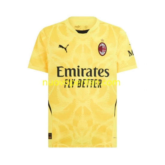 Maglie da Calcio AC Milan Mike Maignan 16 Portiere Uomo Trasferta Tenuta 2024-2025 Maniche Corte