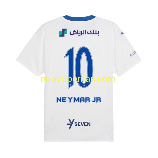 Maglie da Calcio Al Hilal Neymar JR 10 Uomo Trasferta Tenuta 2024-2025 Maniche Corte