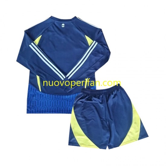 Maglie da Calcio Al Nassr Bambino Trasferta Tenuta 2024-2025 Maniche Lunghe