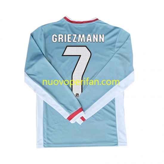 Maglie da Calcio Atlético Madrid Antoine Griezmann 7 Uomo Trasferta Tenuta 2024-2025 Maniche Lunghe