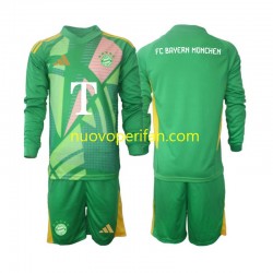 Maglie da Calcio FC Bayern München Portiere Bambino Quarta Tenuta 2024-2025 Maniche Lunghe