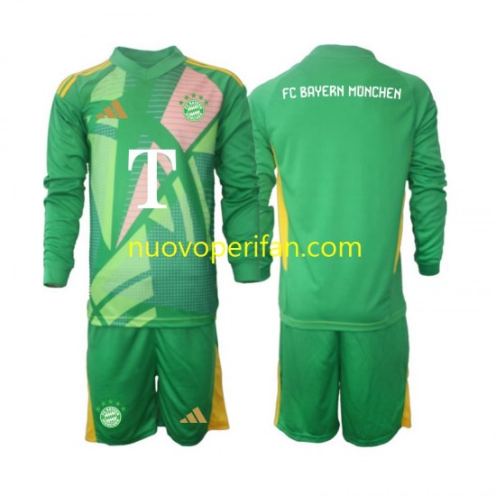 Maglie da Calcio FC Bayern München Portiere Bambino Quarta Tenuta 2024-2025 Maniche Lunghe